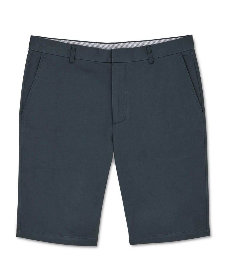 Smoked Navy Stretch Cotton Tailored Fit Chino Shorts