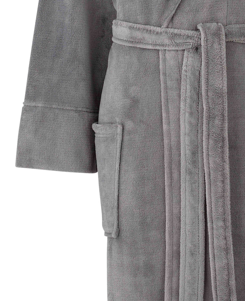 Grey Fleece Dressing Gown