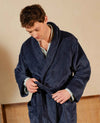 Navy Fleece Dressing Gown