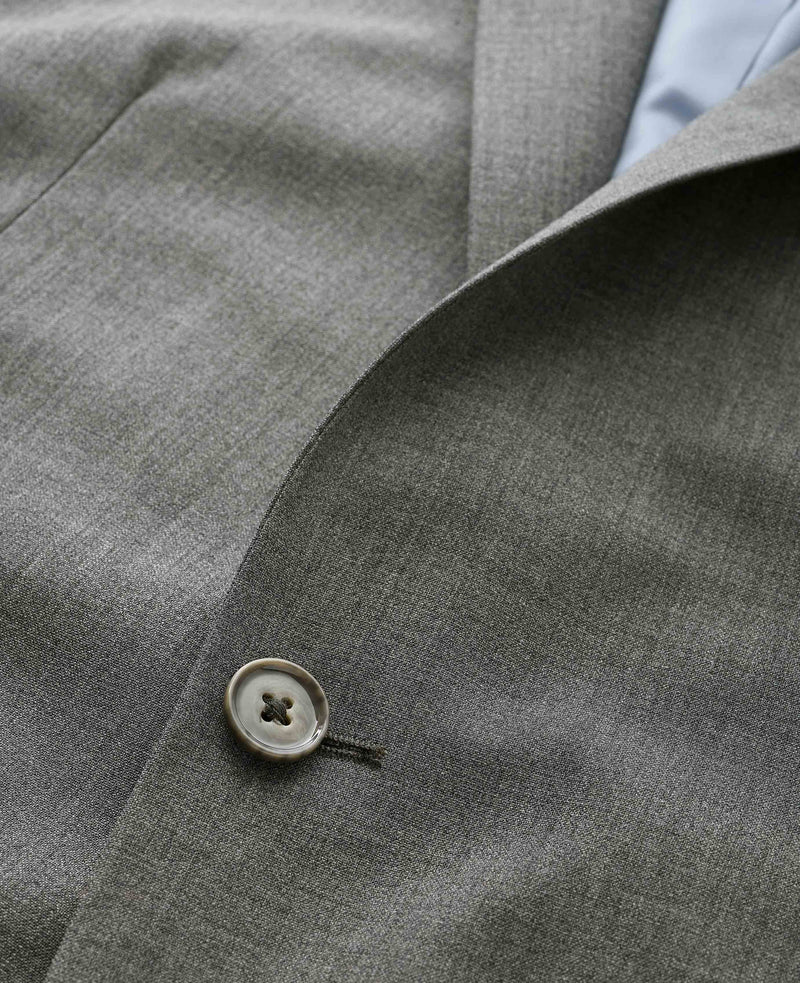 Grey Wool-Blend Tailored Suit