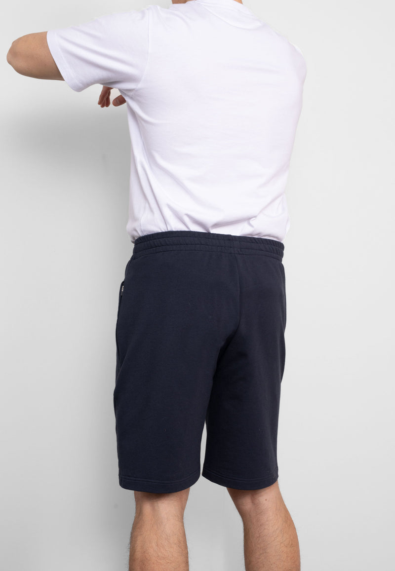 SRW Navy Stretch Loopback Cotton Blend Sweat Shorts