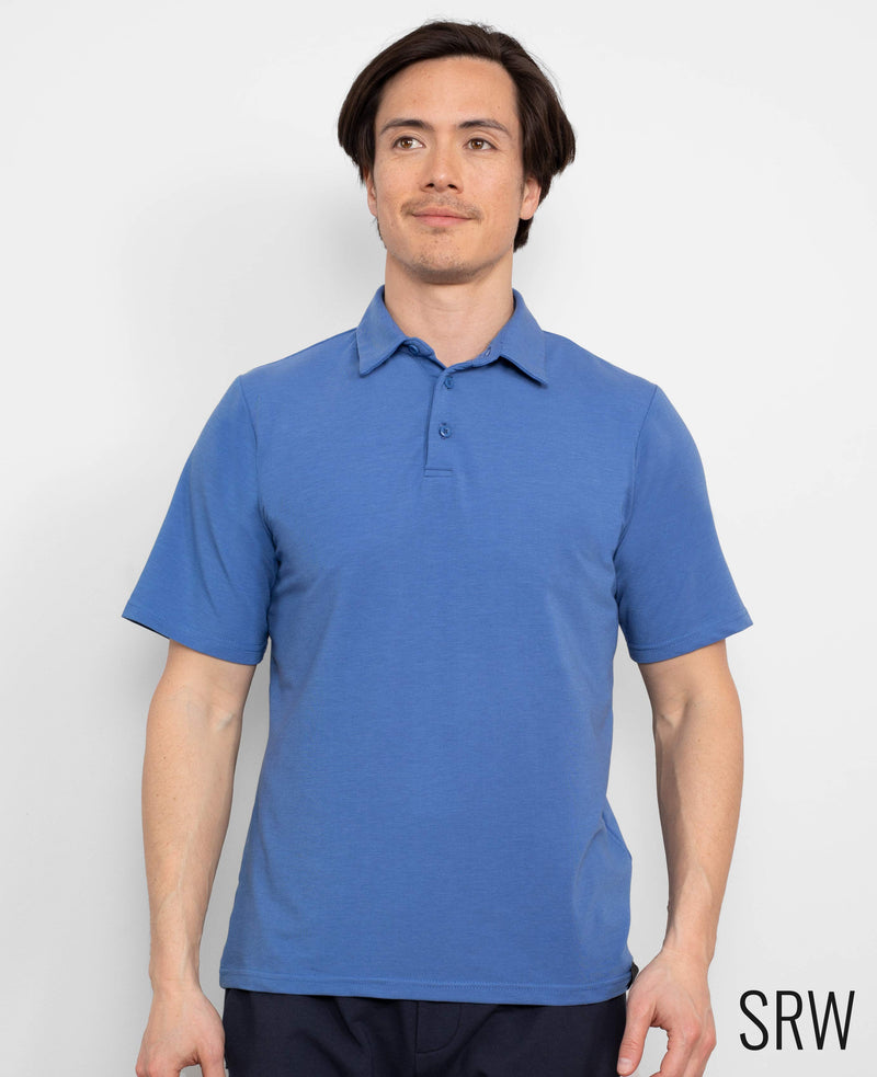 Blue Short Sleeve Active Polo Shirt