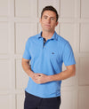 Ocean Blue Short Sleeve Polo Shirt