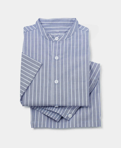 Men's blue stripe pyjamas set