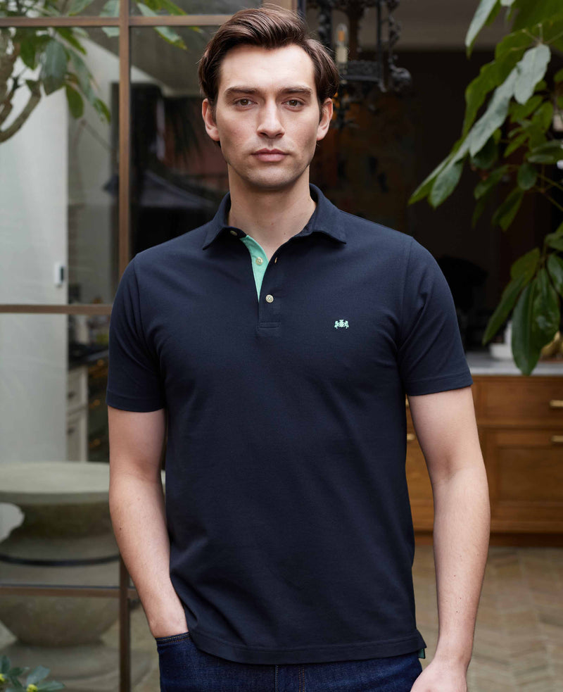 Men's Navy Classic Fit Polo Shirt