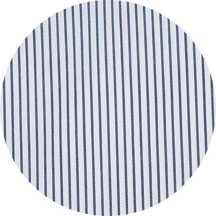 Navy Fine Stripe Slim Fit Formal Shirt - Single Cuff