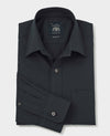 Navy Fine Twill Classic Fit Dress Shirt - Single Cuff