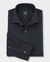 Navy Fine Twill Slim Fit Dress Shirt - Single Cuff