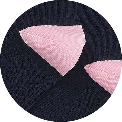 Navy Pink Three Pack Socks