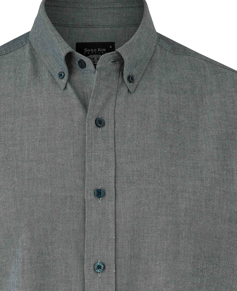 Navy Slim Fit Chambray Oxford Shirt