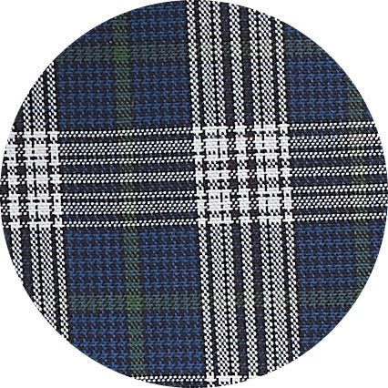 Navy White Green Check Classic Fit Casual Shirt