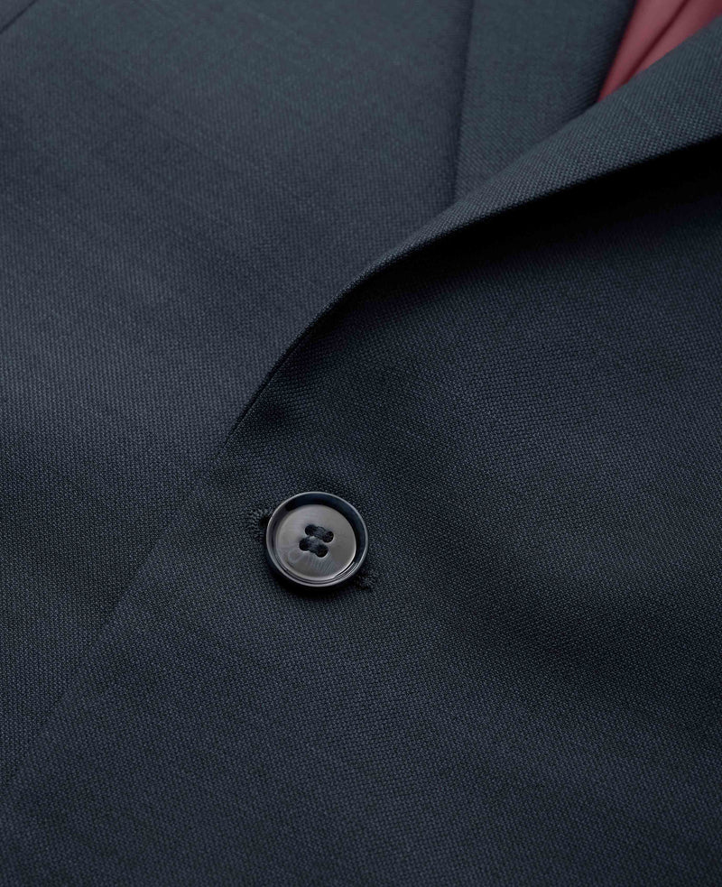 Navy Wool Blend Suit Jacket