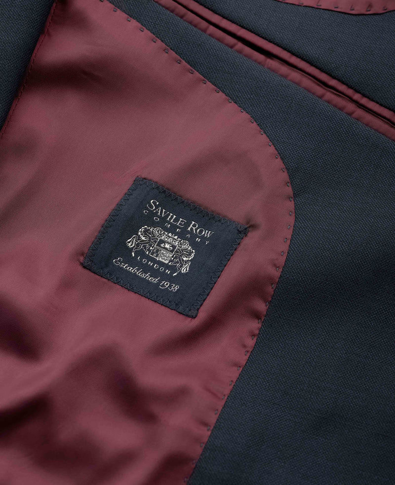 Navy Wool Blend Suit Jacket