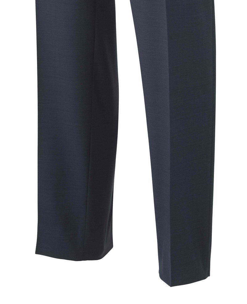 Navy Wool Blend Suit Trousers