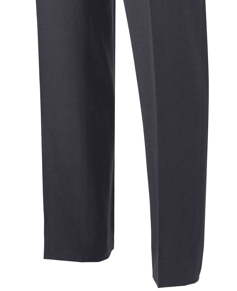 Navy Wool Linen Blend Suit Trousers
