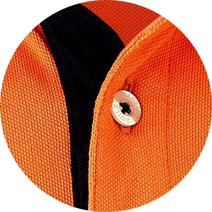 Orange Cotton Pique Short Sleeve Polo Shirt