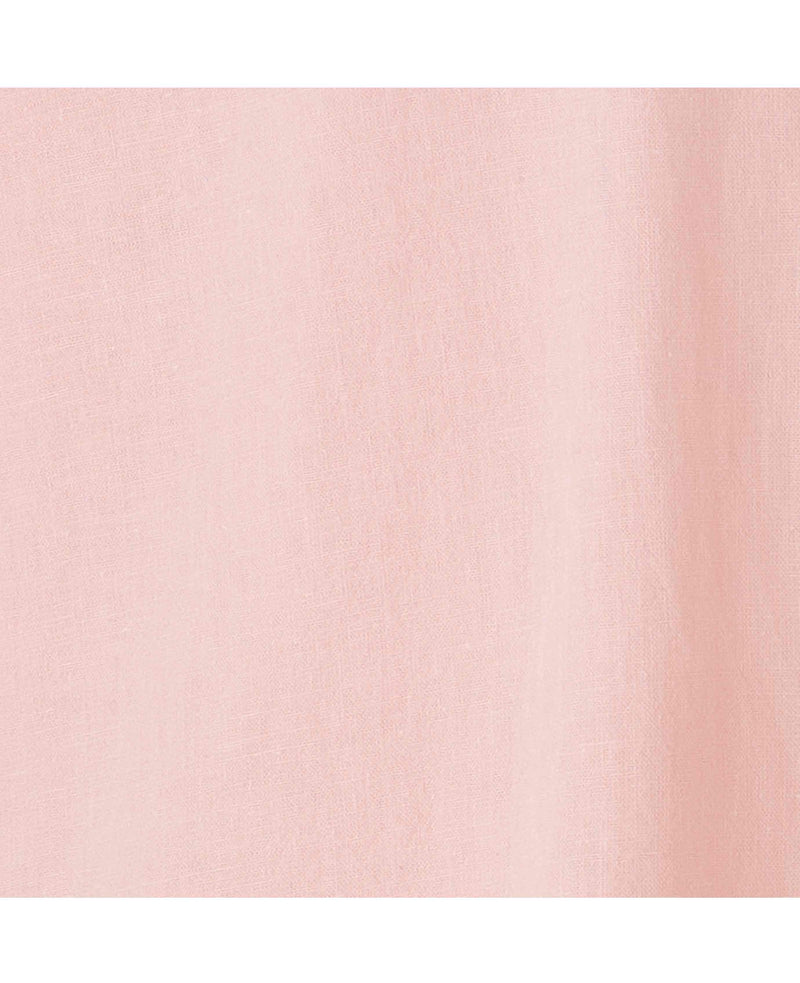 Peach Linen Cotton Classic Fit Button-Down Casual Shirt