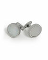 Pearl Rhodium-Plated Cufflinks