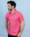 Pink Cotton Pique Short Sleeve Polo Shirt