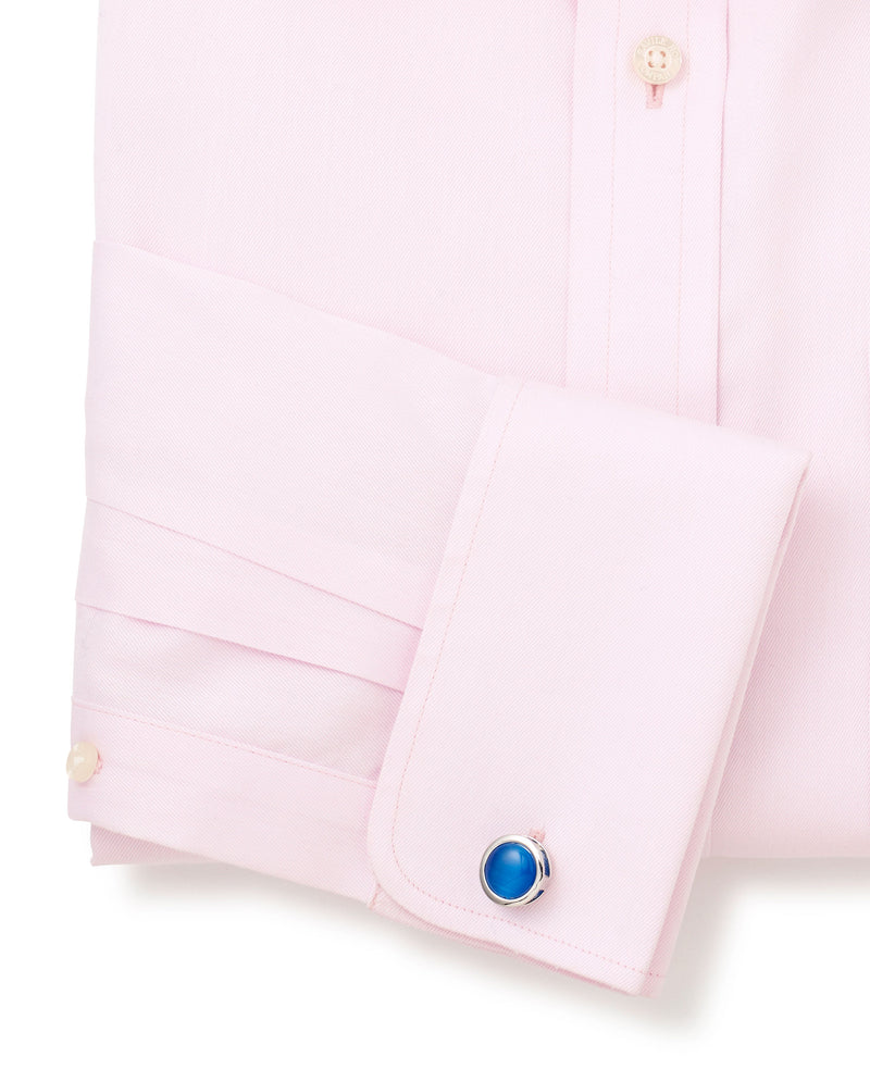 Pink Twill Classic Fit Non-Iron Shirt - Double Cuff - Cuff Detail - 2030PNK