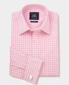 Pink White Check Classic Fit Shirt - French Cuff