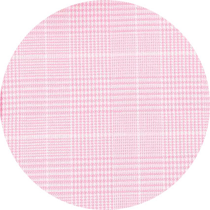 Pink White Cotton Prince of Wales Check Slim Fit Dress Shirt - Double Cuff