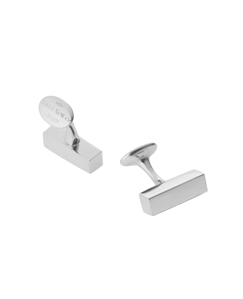 Men's Silver Block Cufflinks