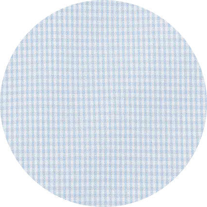 Sky Blue Cotton Gingham Check Slim Fit Winchester Dress Shirt - Double Cuff