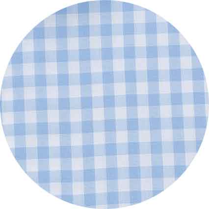 Sky Blue Cotton Gingham Classic Fit Dress Shirt - Single Cuff