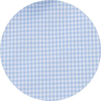 Sky Blue Cotton Gingham Slim Fit Dress Shirt - Single Cuff