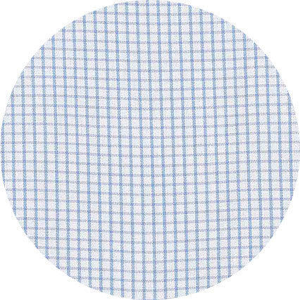 Sky Blue Cotton Window Check Classic Fit Winchester Dress Shirt - French Cuff