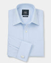 Sky Blue Diamond Dobby Classic Fit Dress Shirt - French Cuff