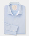 Sky Blue Two-Ply Cotton Slim Fit Gold Label Dress Shirt - Single Cuff