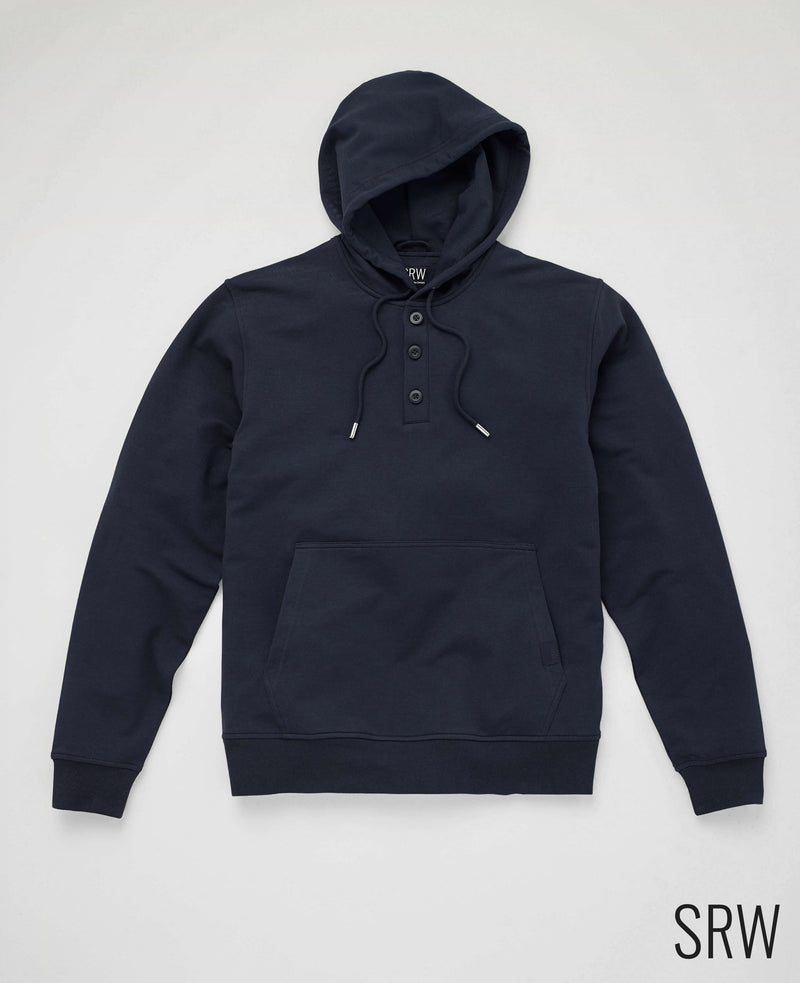 Srw active navy loopback stretch cotton hoodie mah1002nav