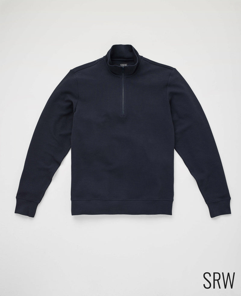 SRW Active Navy Sweat Wicking Half-Zip Sweatshirt