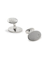 Sterling Silver Diamond Oval Cufflinks