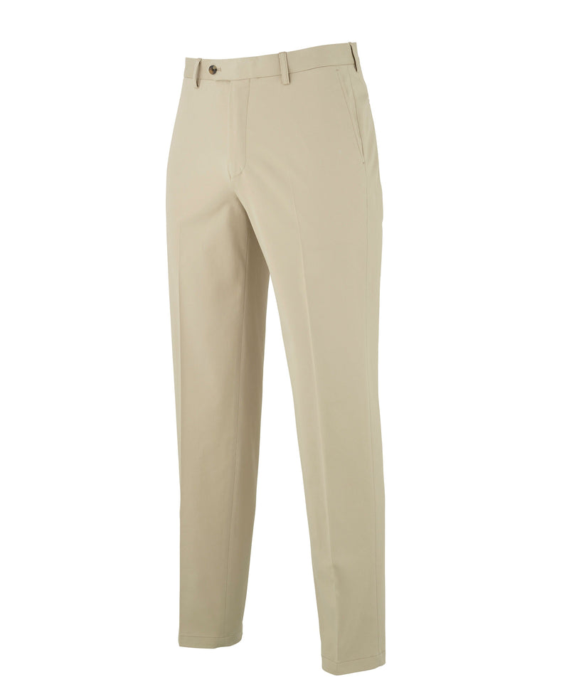 Stone Flat Front Stretch Cotton Slim Fit Chinos - MCT332STN - Large Image