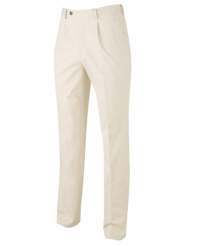 Men's Traditional Pleat-Front Stone Chinos From Savile Row