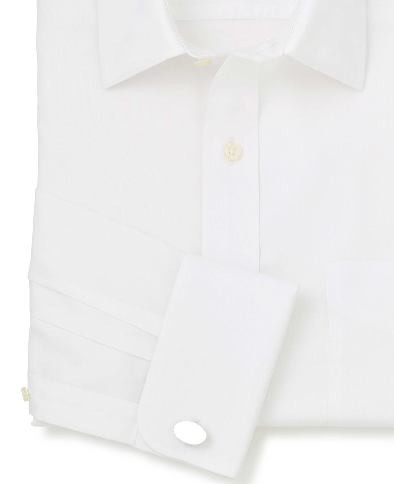 White Cotton Classic Fit Non-Iron Shirt - French Cuff