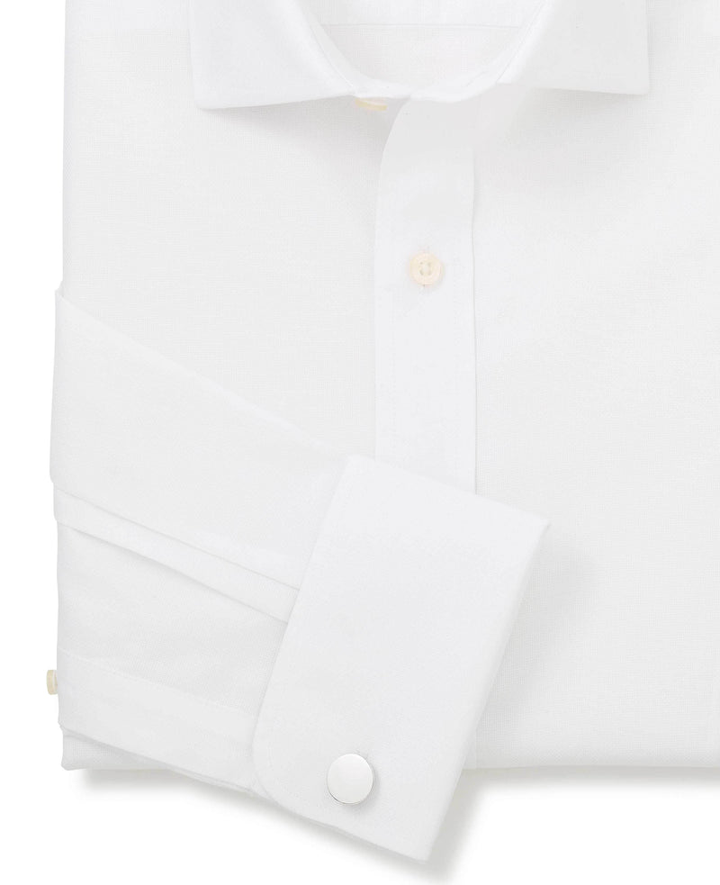 White Cotton Slim Fit Non-Iron Shirt - French Cuff