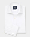 White Diamond Dobby Slim Fit Dress Shirt - French Cuff