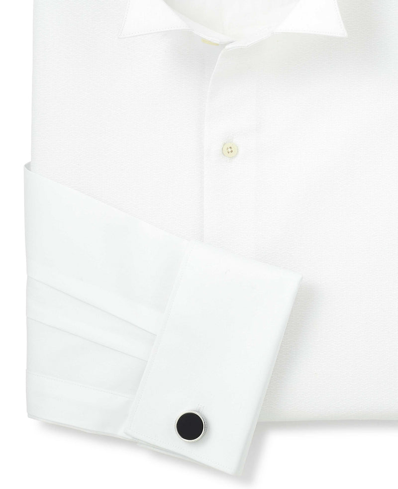 White Marcella Wing Collar Classic Fit Dress Shirt - French Cuff