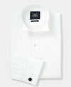 White Marcella Wing Collar Classic Fit Dress Shirt - French Cuff