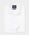 White Poplin Classic Fit Dress Shirt - Single Cuff