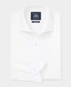 White Poplin Slim Fit Dress Shirt - Single Cuff