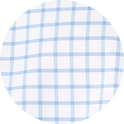 White Sky Blue Stretch Cotton Classic Fit Button-Down Check Casual Shirt