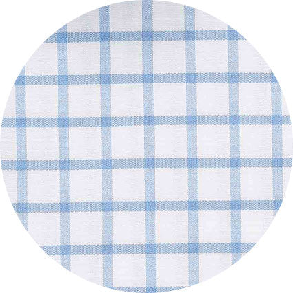 White Sky Blue Stretch Cotton Slim Fit Check Smart Casual Shirt