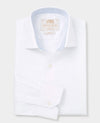 White Two-Ply Cotton Slim Fit Gold Label Dress Shirt - Single Cuff