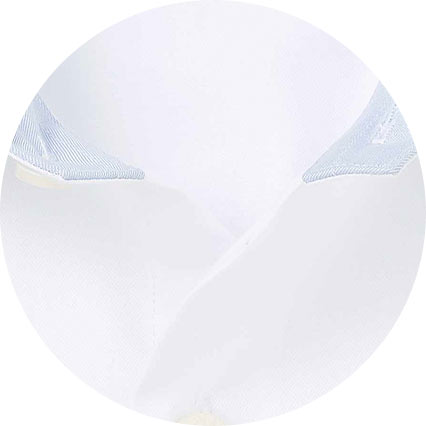 White Two-Ply Cotton Slim Fit Gold Label Dress Shirt - Single Cuff